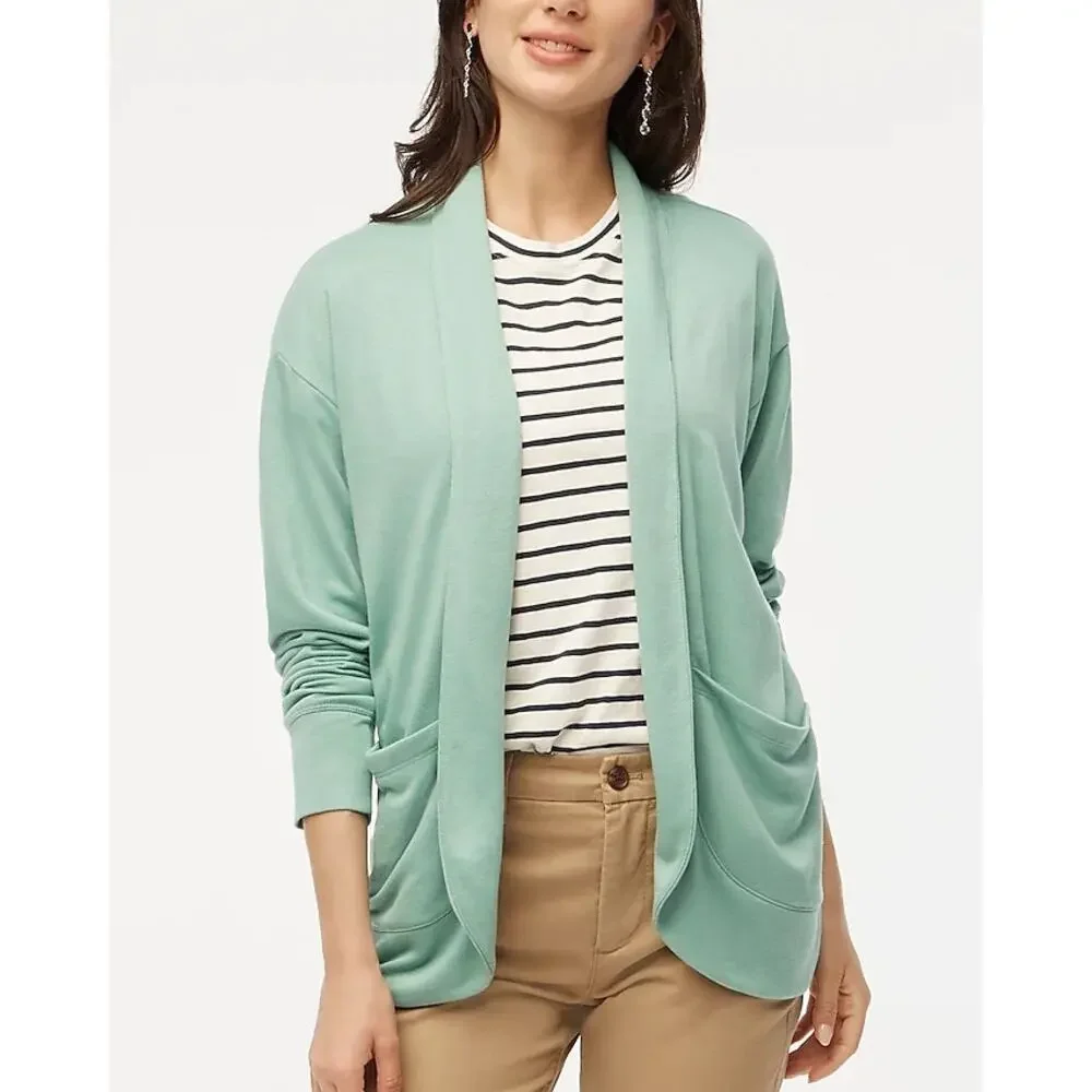 New‎ with Tags J.Crew Eucalyptus Steam Soft Knit Wrap Cardigan Sweater Size XXL
